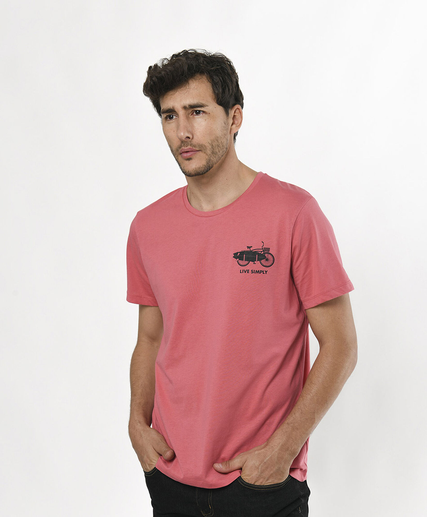 Polera hombre doble estampado Polera hombre doble estampado