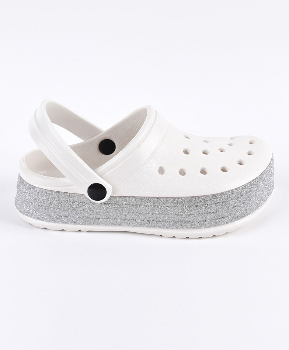 Sandalia infantil plataforma brillante