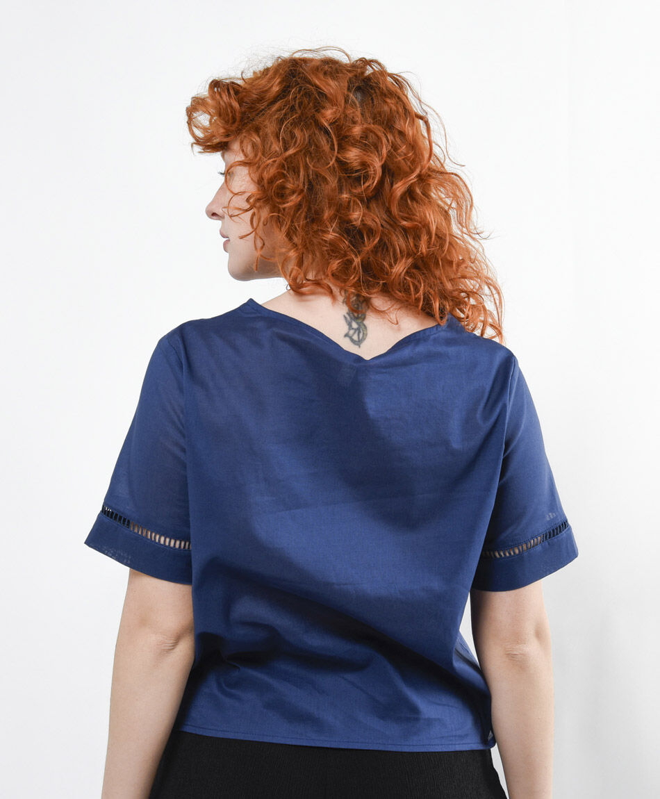 Blusa mujer detalle calado