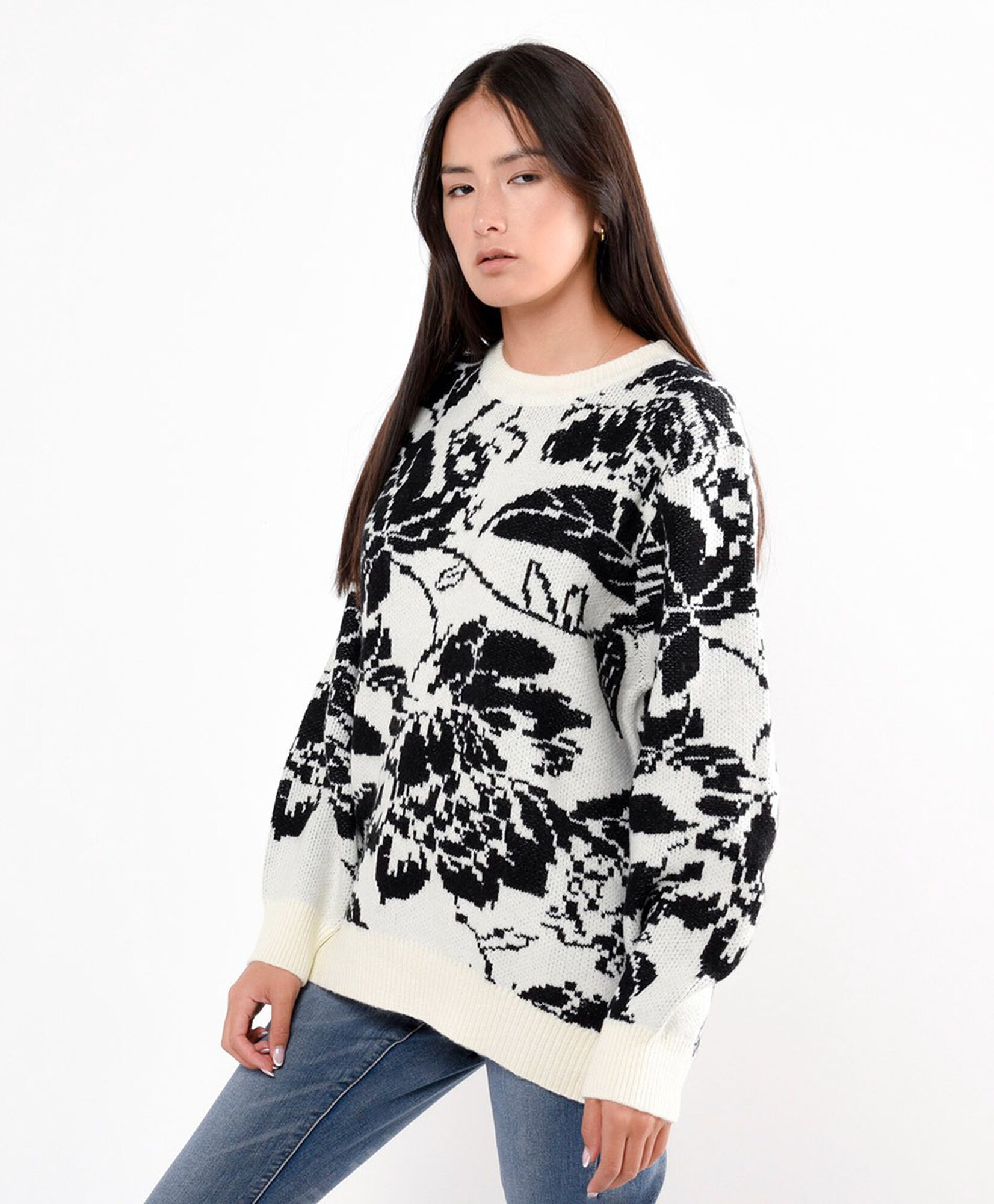 Sweater mujer jacquard flores Sweater mujer jacquard flores