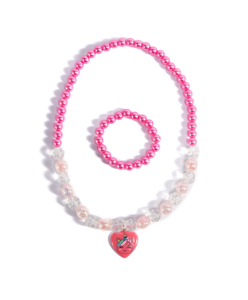 Set collar + pulsera infantil perlas