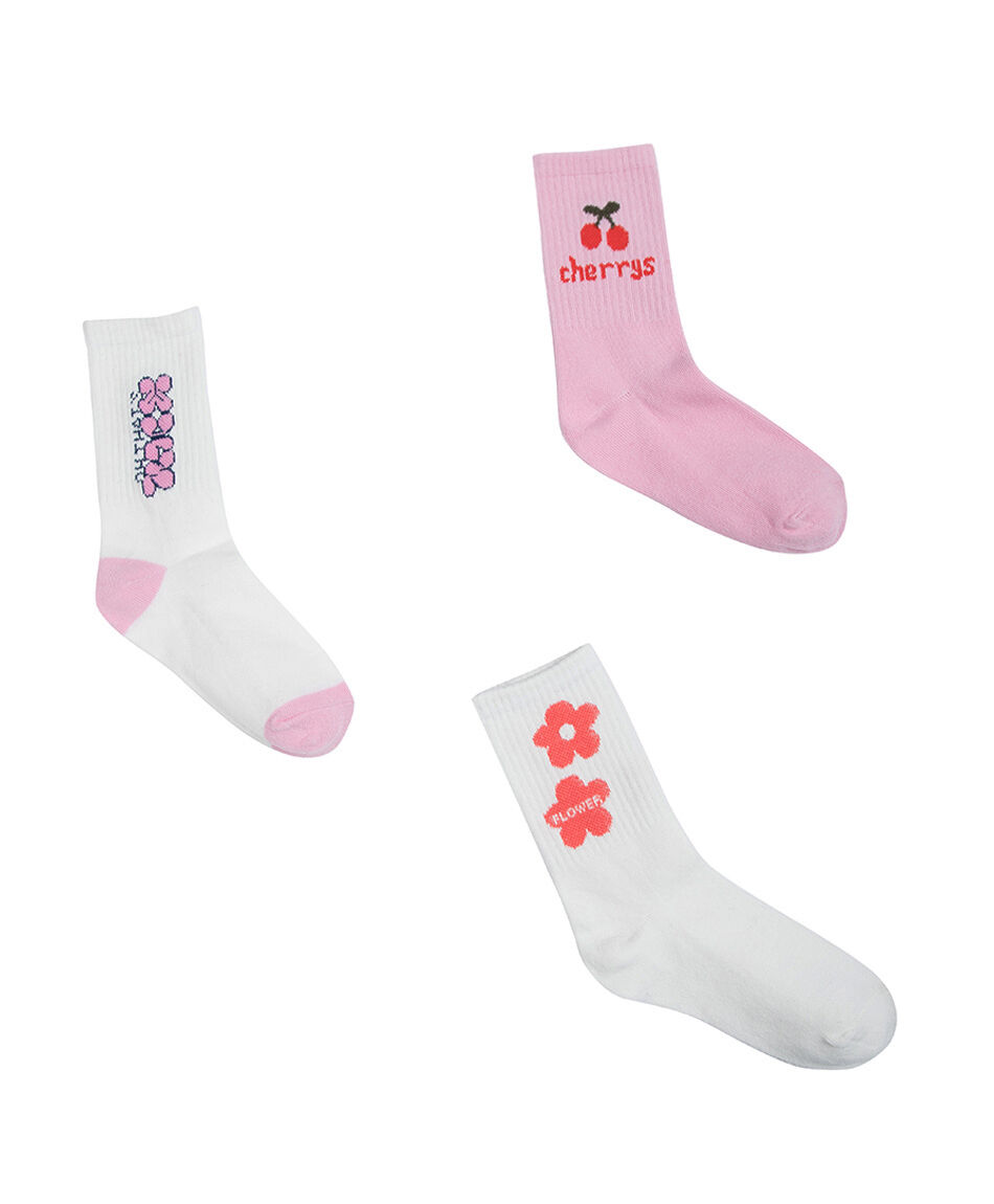 Pack 3 calcetines ni&ntilde;a dise&ntilde;os