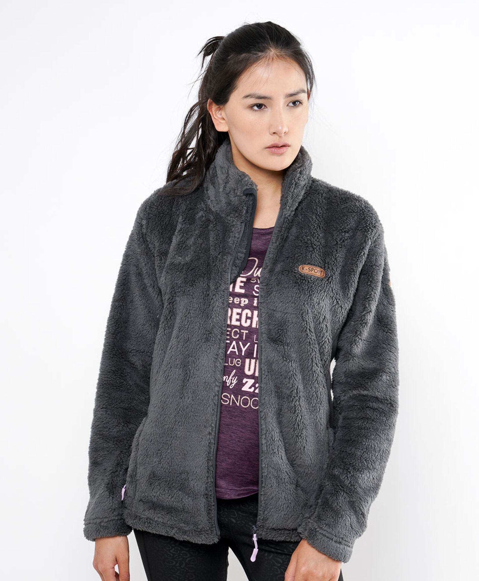 Polar deportivo mujer gris Polar deportivo mujer gris