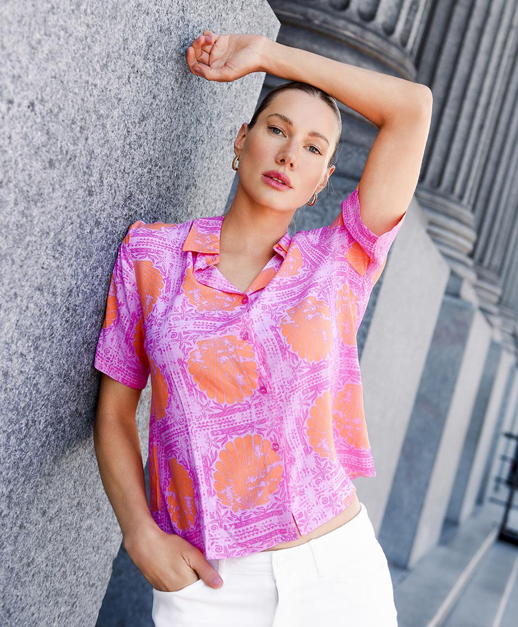 Blusa mujer caracolas marinas Blusa mujer caracolas marinas