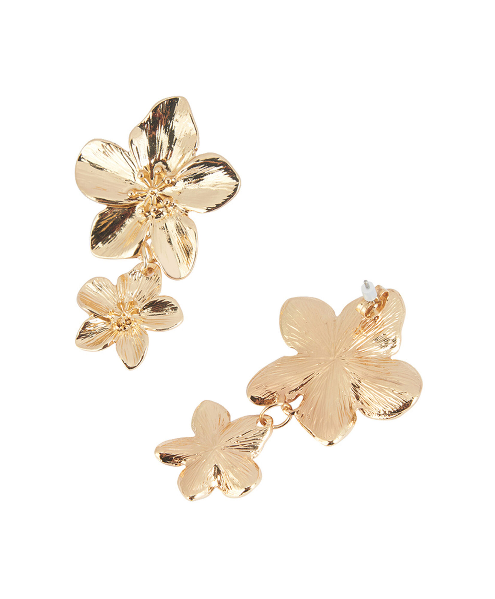 Aros mujer doble flor Aros mujer doble flor