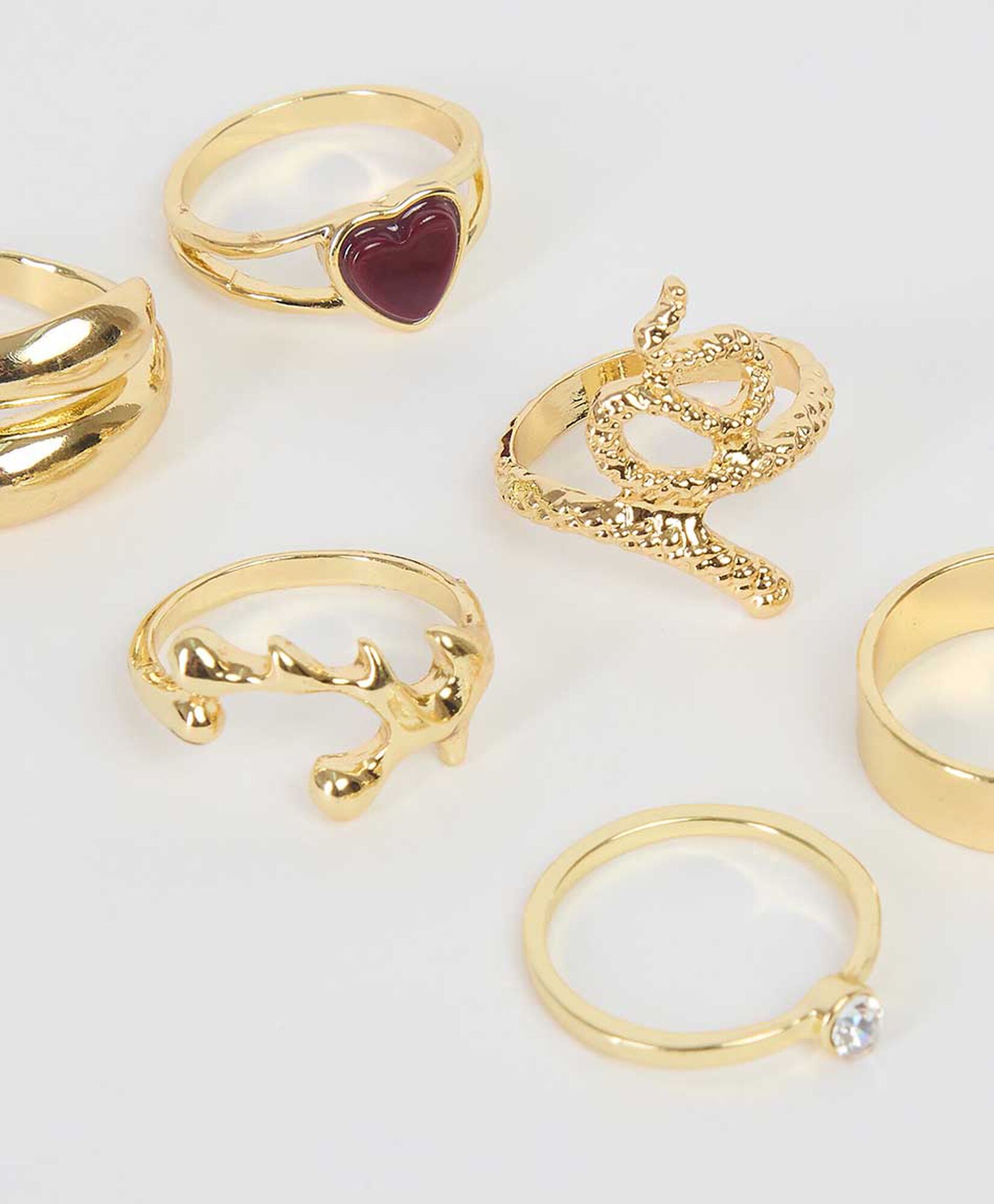 Set 5 anillos mujer gold Set 5 anillos mujer gold