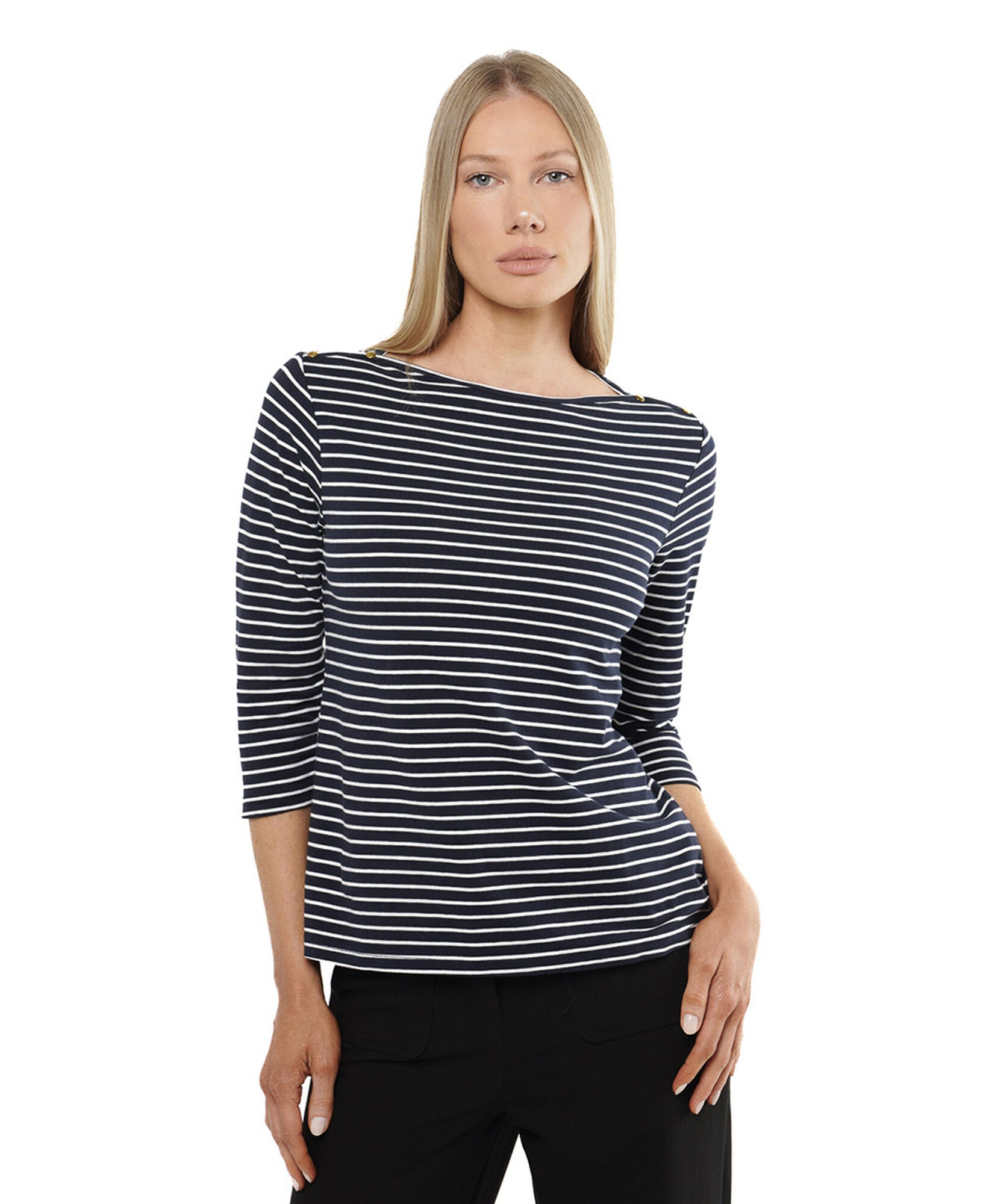 Polera mujer rayas media manga Polera mujer rayas media manga