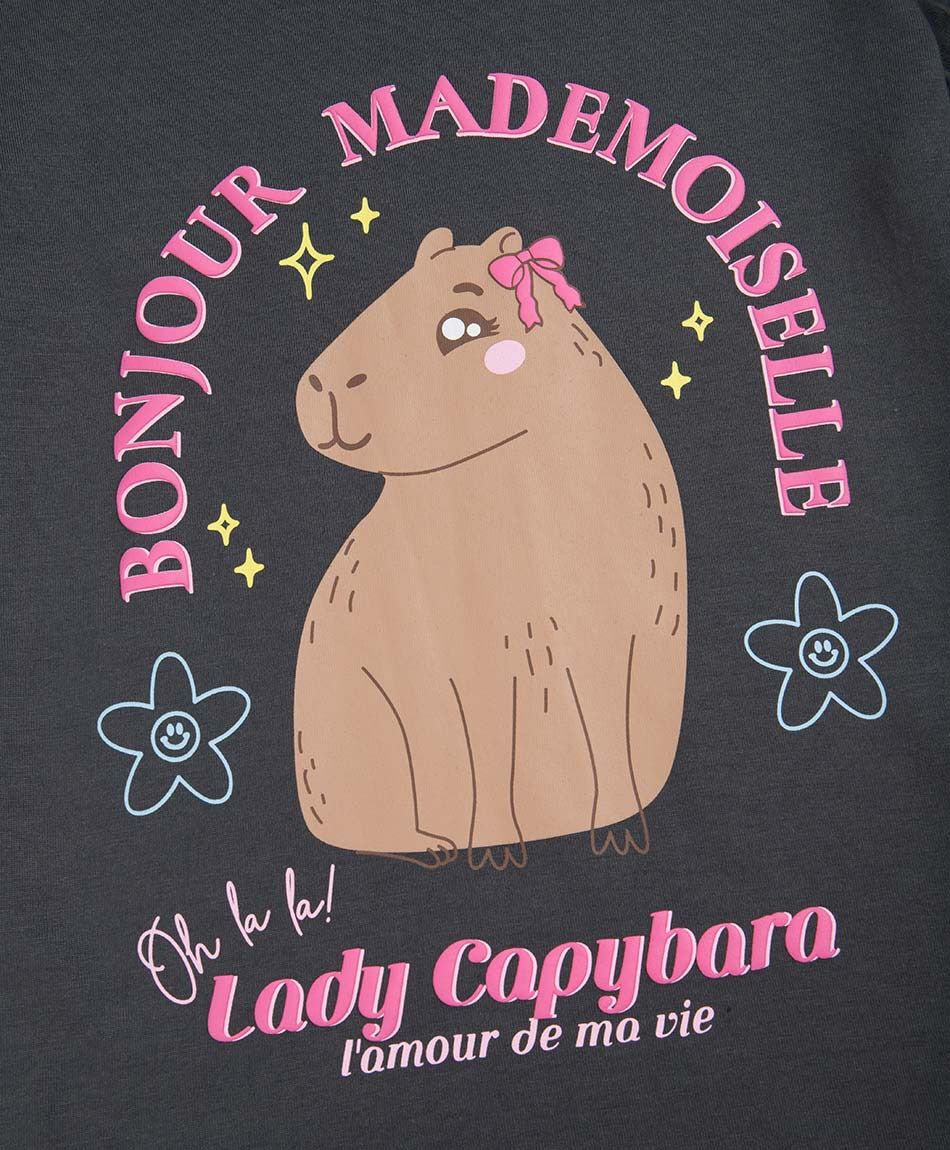 Polera ni&ntilde;a lady capibara