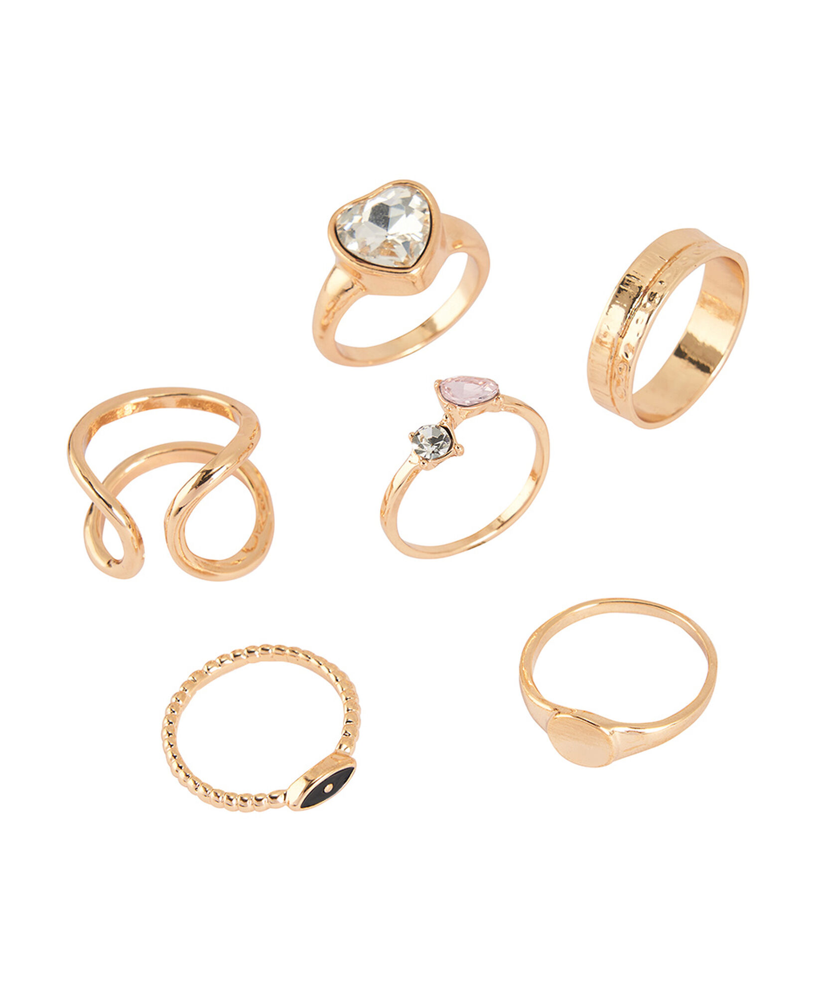 Set 6 anillos dorados Set 6 anillos dorados