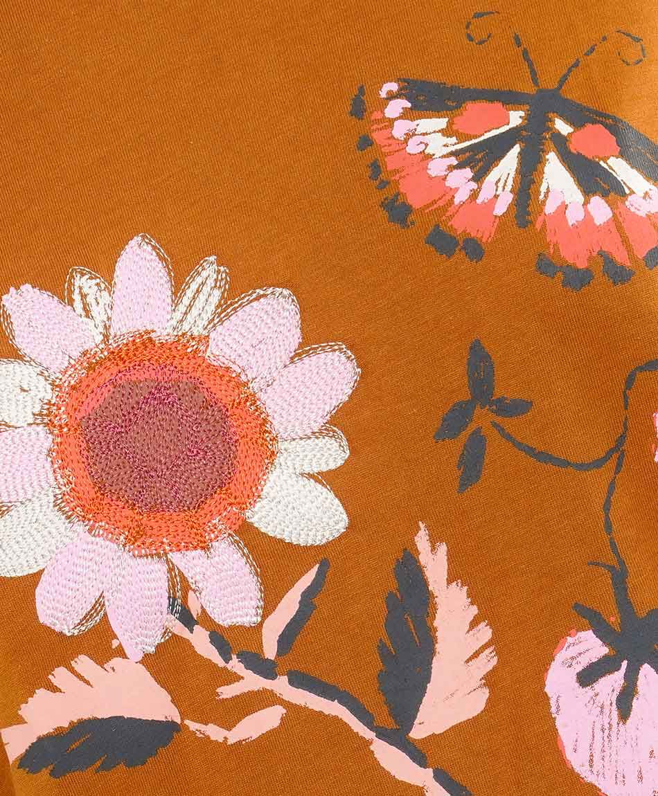 Polera mujer casual urbana orange