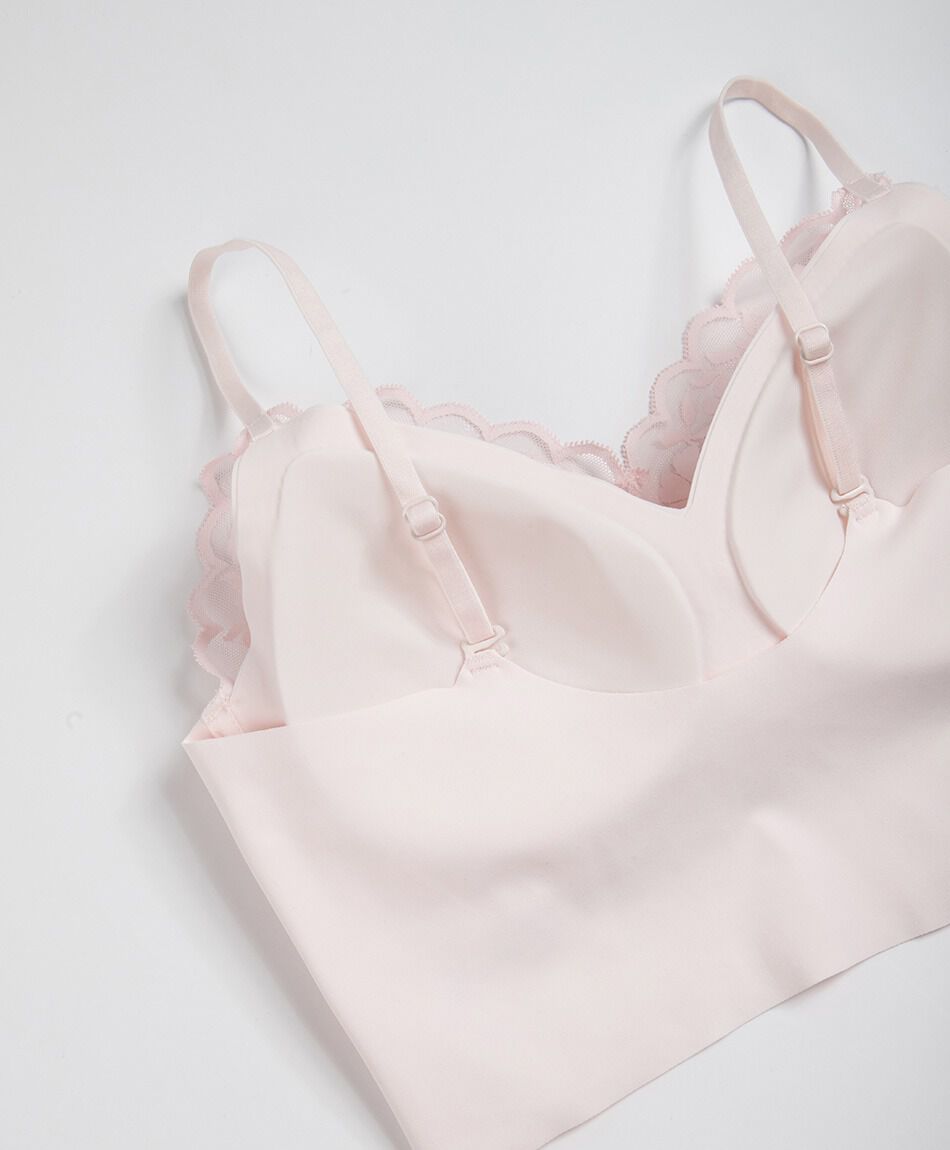 Bralette mujer seamless encaje
