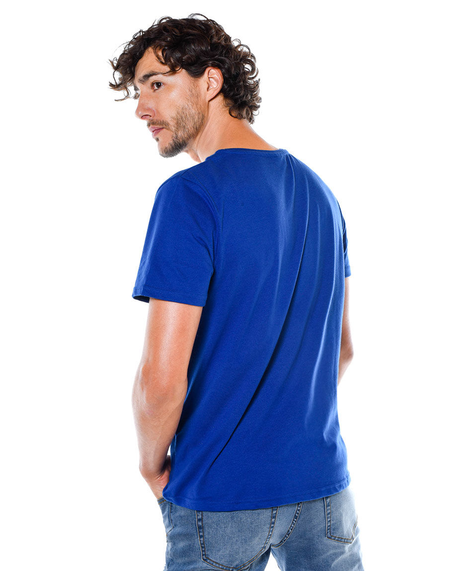 Polera estampada cuello redondo