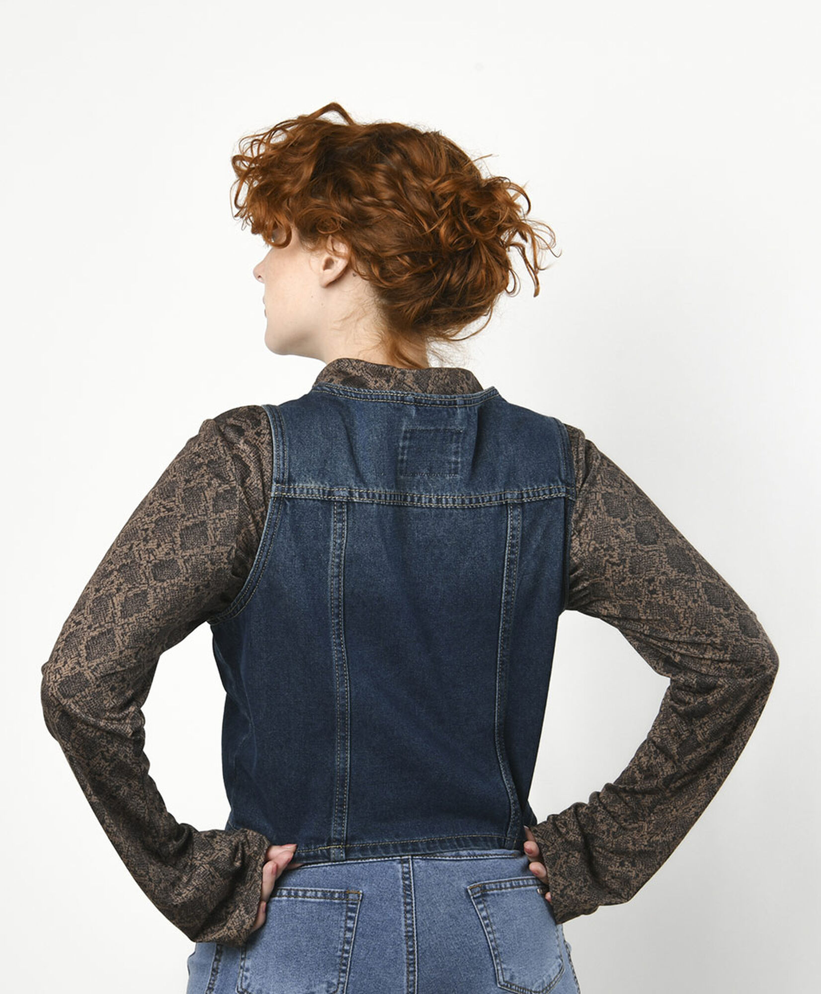 Vest mujer denim bolsillos Vest mujer denim bolsillos