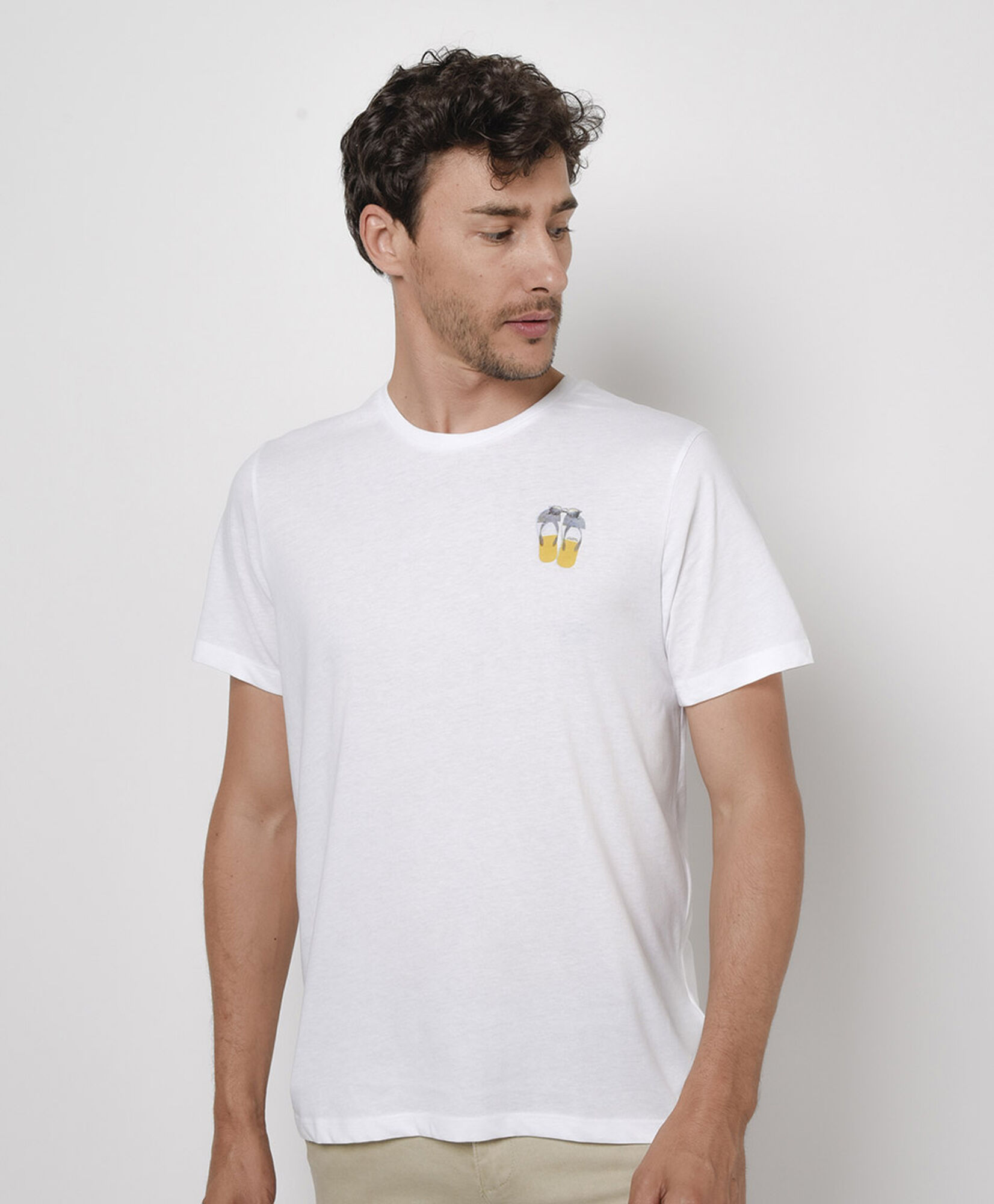 Polera hombre estampado sandalias Polera hombre estampado sandalias