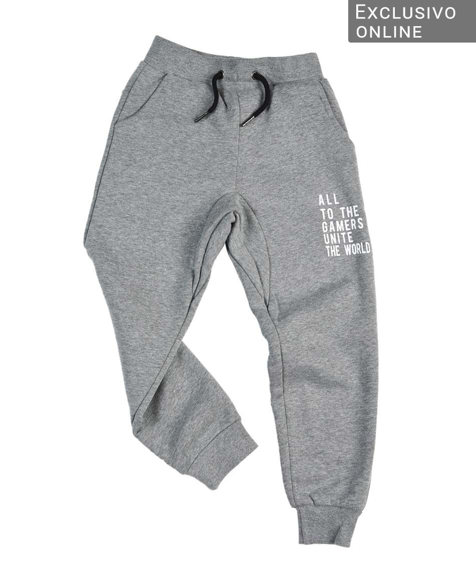 Pantal&oacute;n de buzo ni&ntilde;o texto