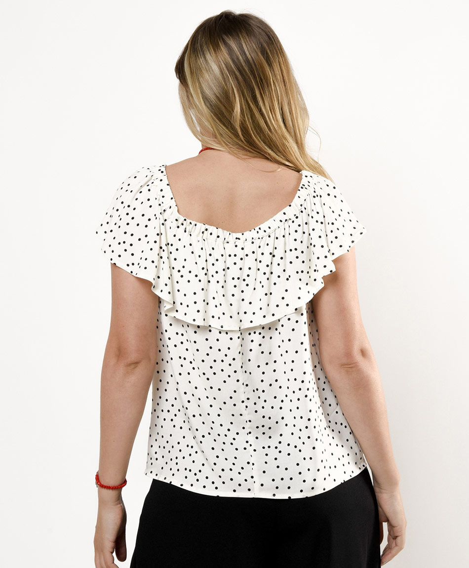 Blusa mujer puntitos vuelo