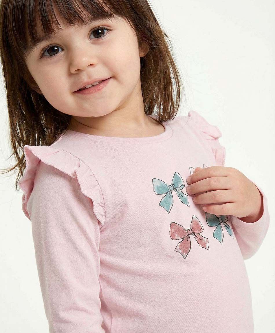 Polera beb&eacute; dise&ntilde;o mariposas