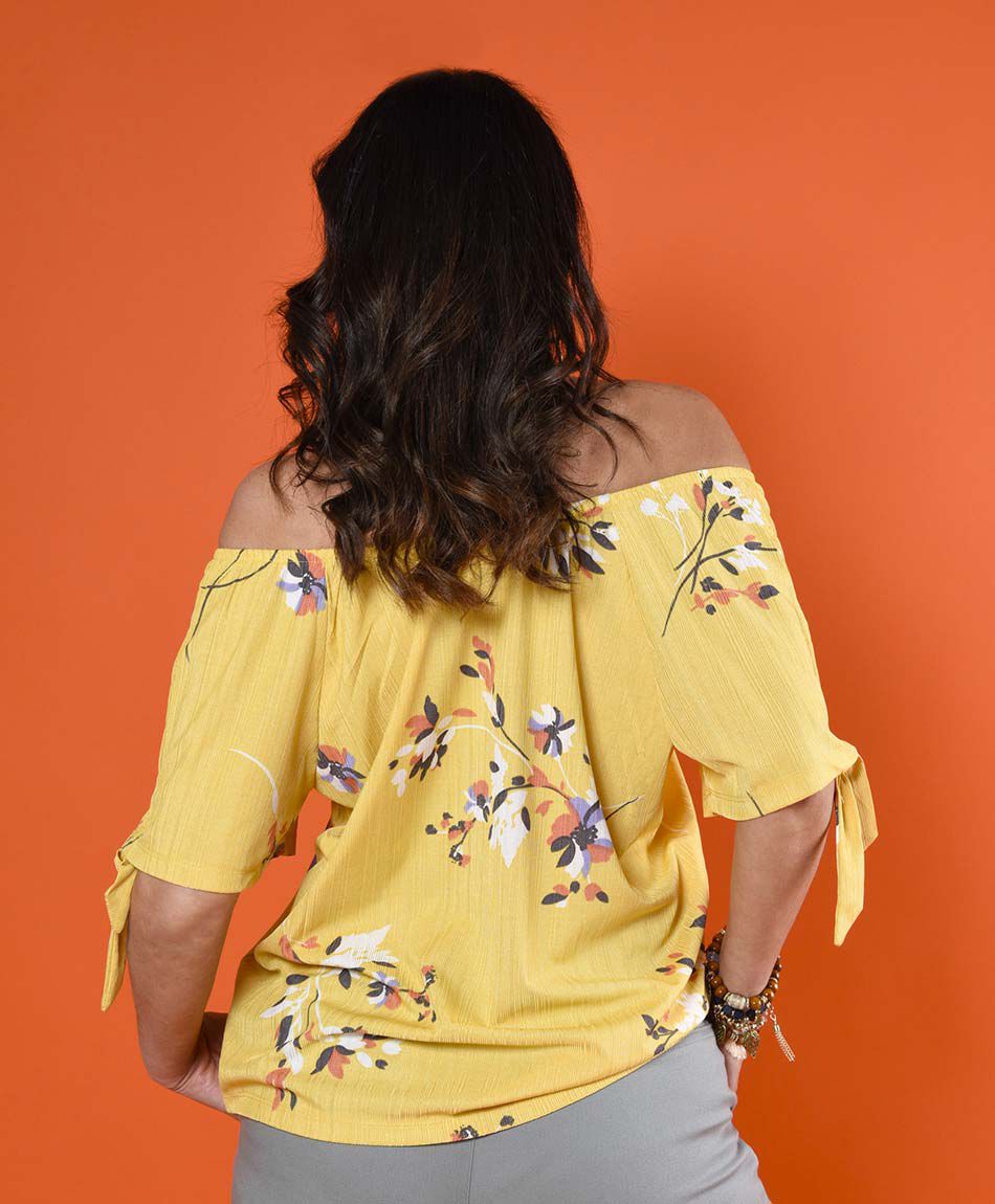 Polera oversize manga corta cuello redondo