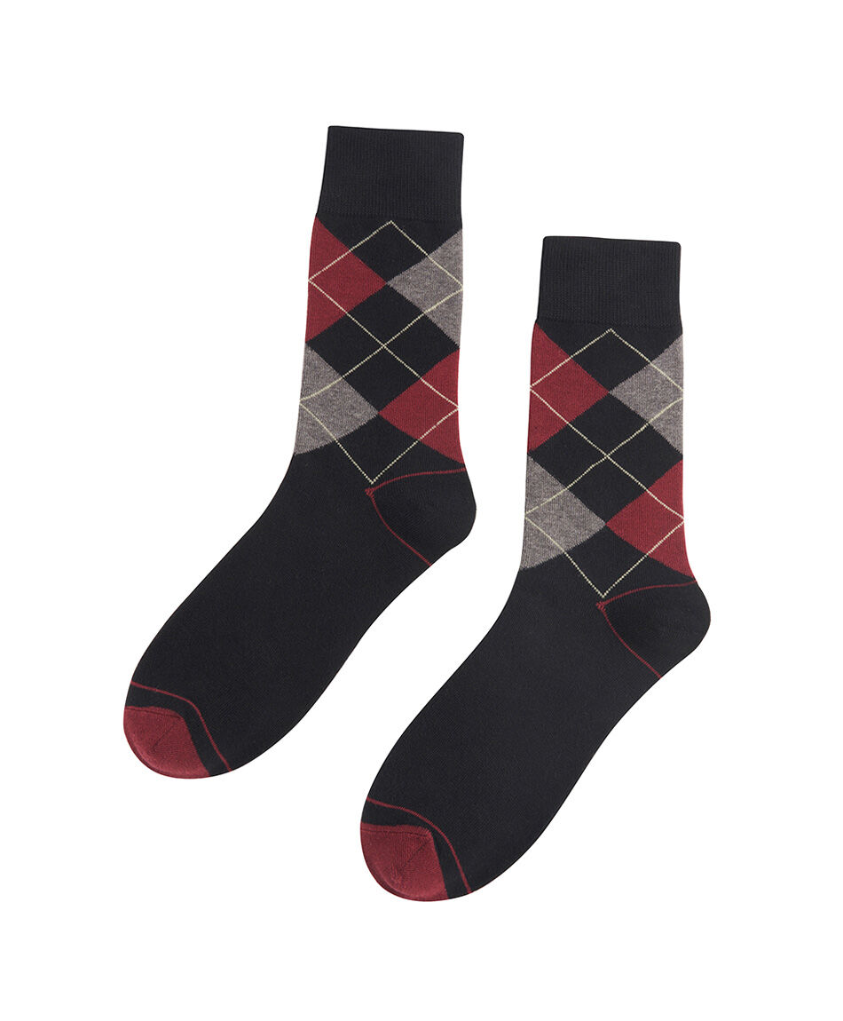 Pack 2 calcetines hombre rombos tricolor