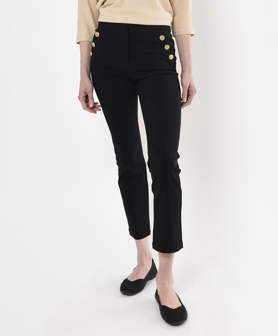 Pantal&oacute;n mujer botones dorados
