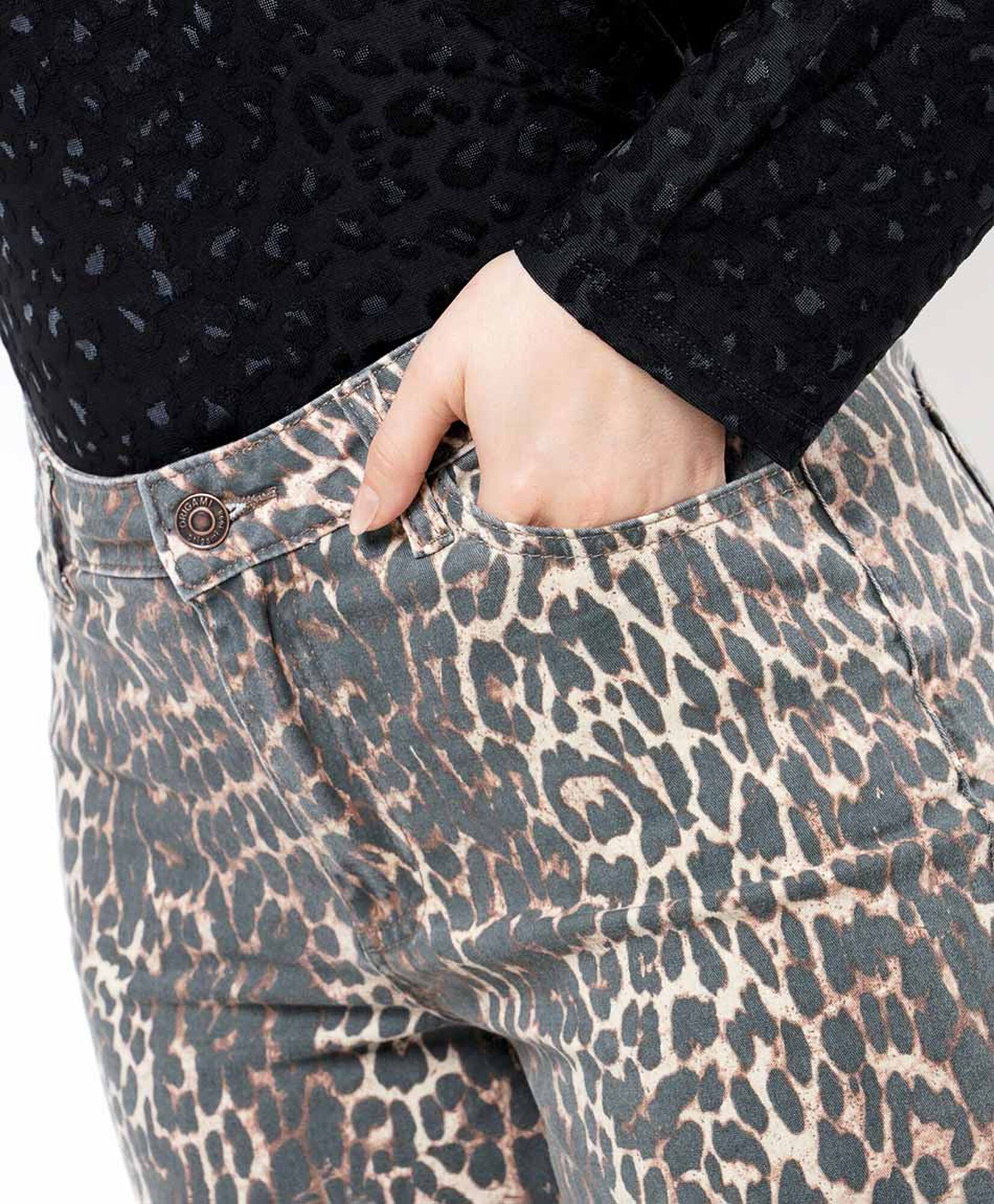 Jeans mujer animal print leopardo wide Jeans mujer animal print leopardo wide