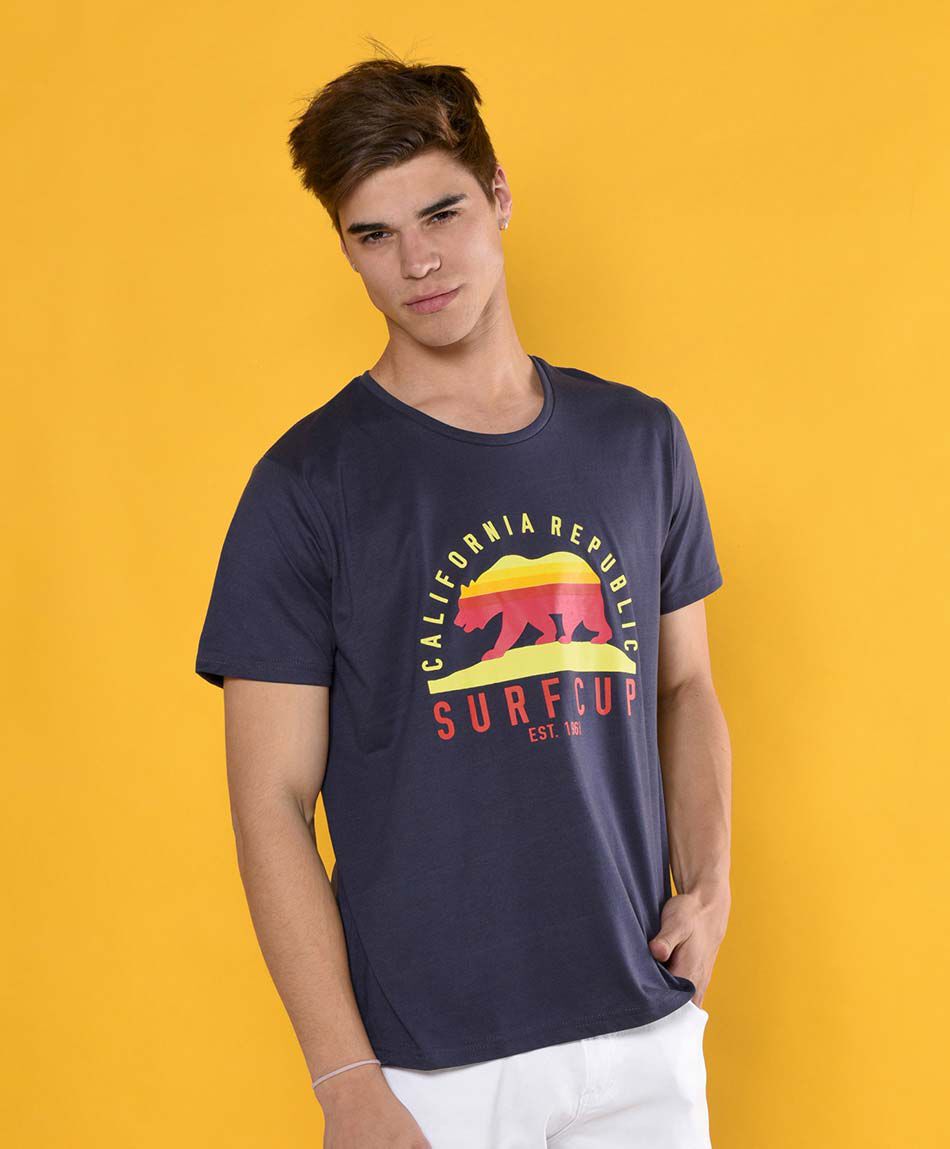 Polera manga corta cuello redondo