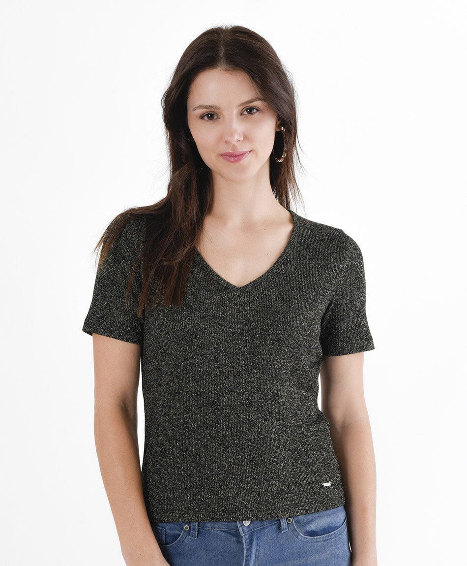 Polera mujer brillos