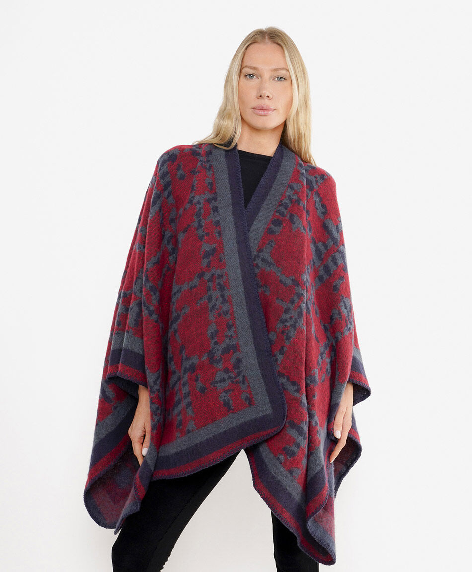 Poncho mujer dise&ntilde;o abstracto