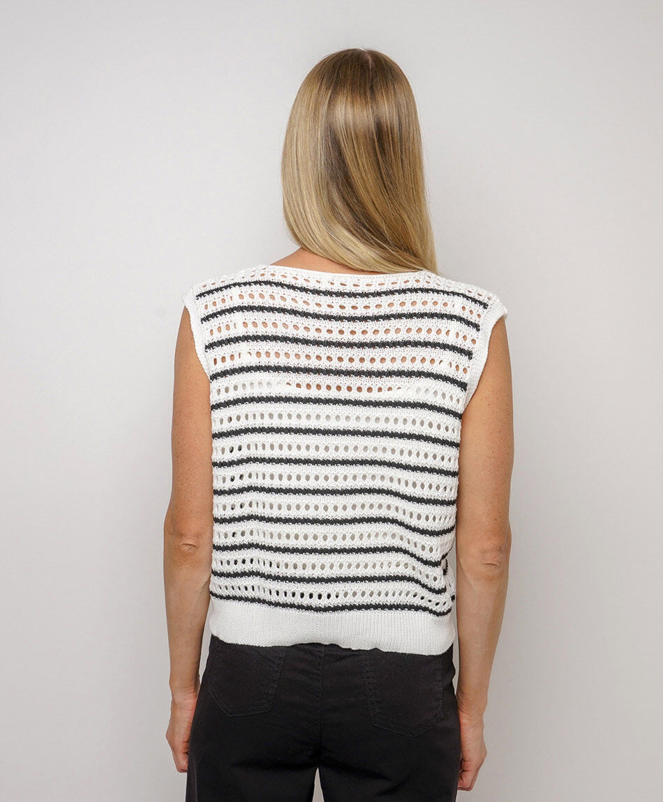 Cardigan mujer calado l&iacute;neas