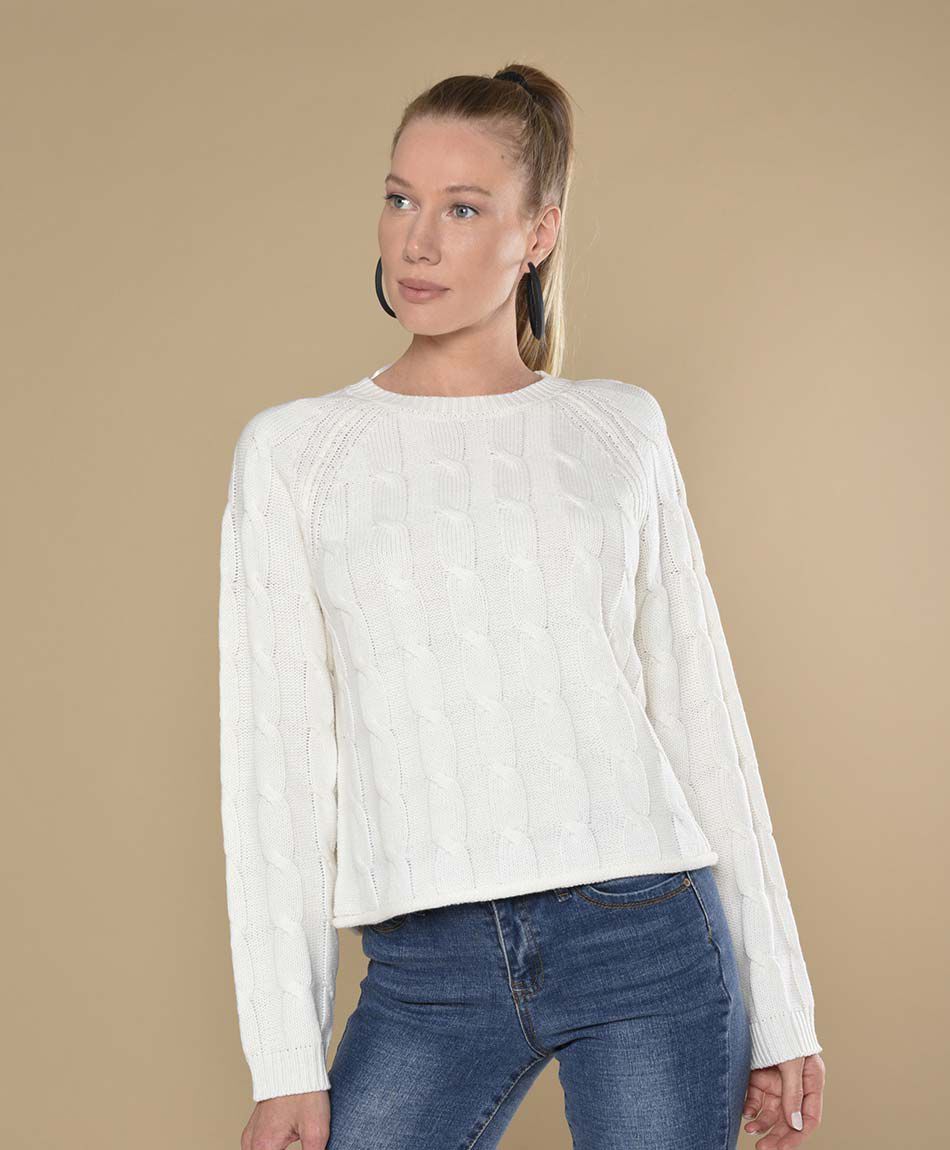 Sweater mujer trenzas