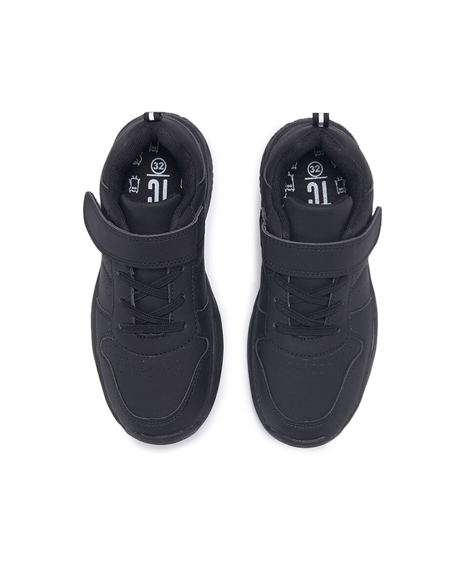 Zapatilla escolar (26 a 34) negra velcro