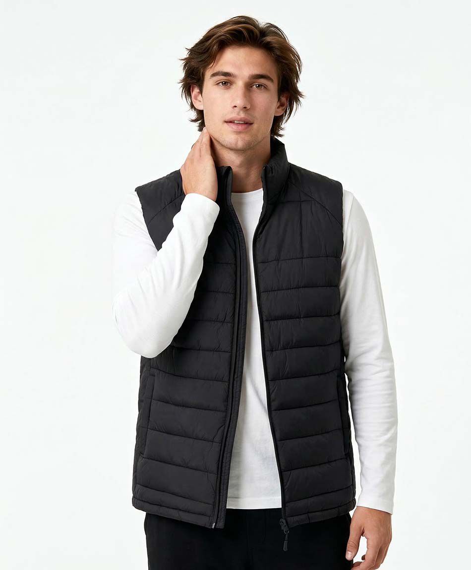 Parka deportiva hombre sin mangas negro