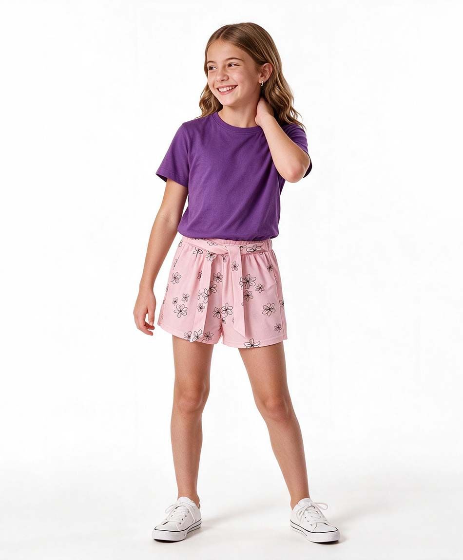 Short ni&ntilde;a flores
