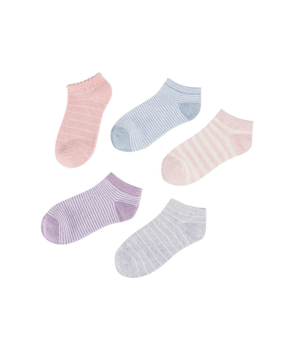 Pack 5 calcetines mujer rayas