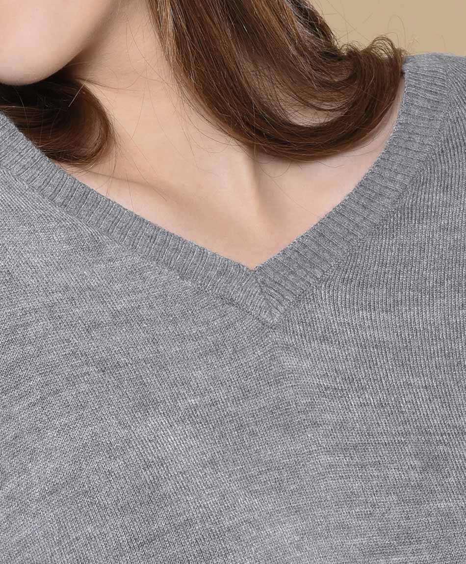 Sweater mujer espalda en v