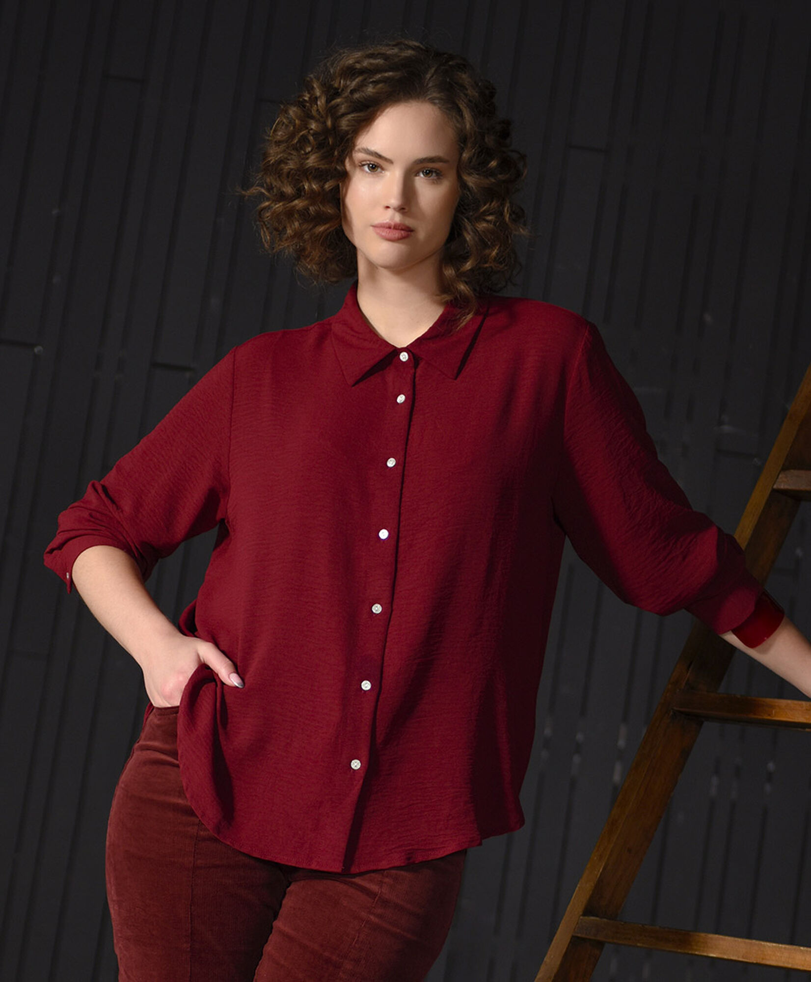 Blusa mujer rojo oscuro Blusa mujer rojo oscuro