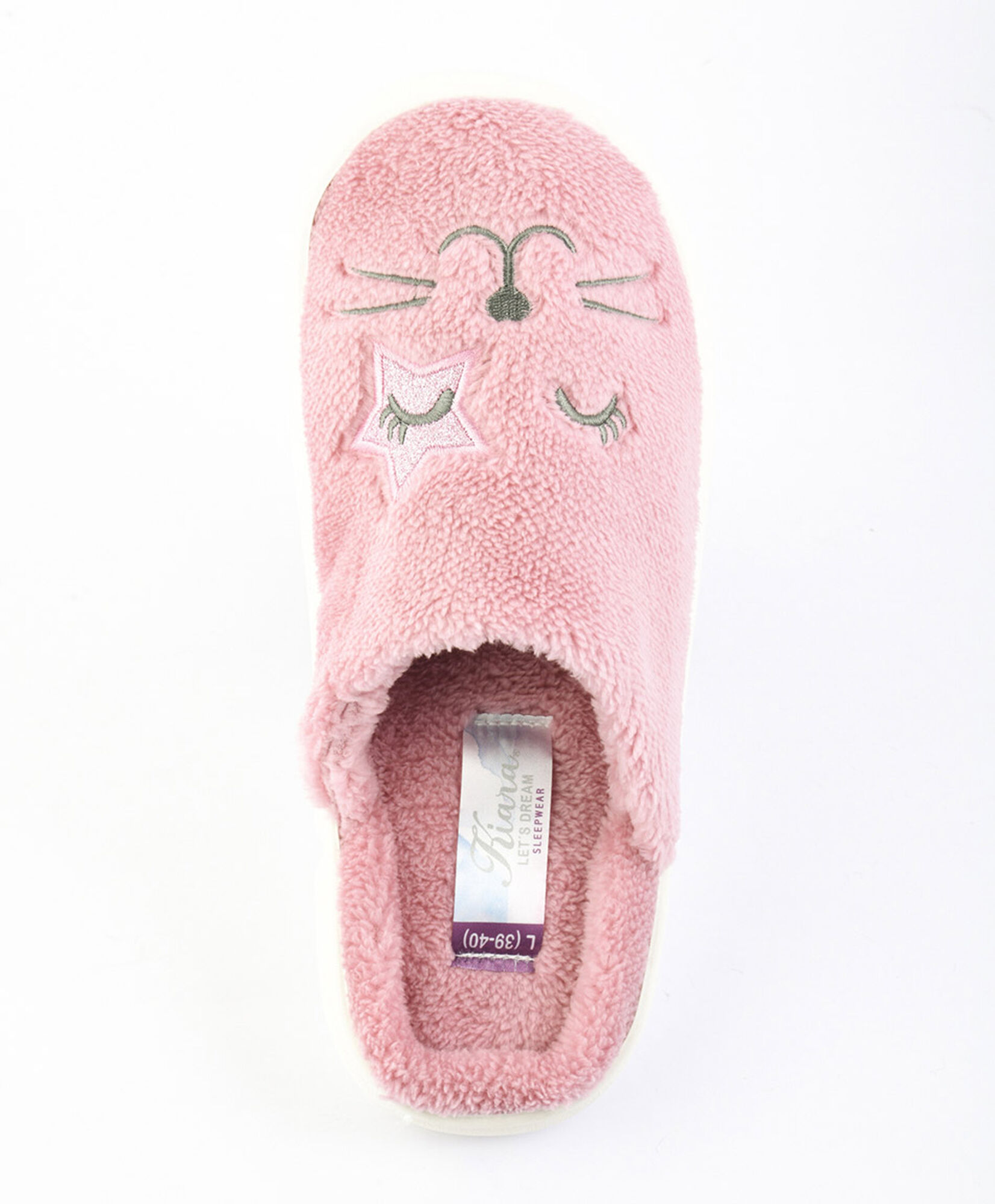 Zapatilla de descanso mujer gato rosado Zapatilla de descanso mujer gato rosado