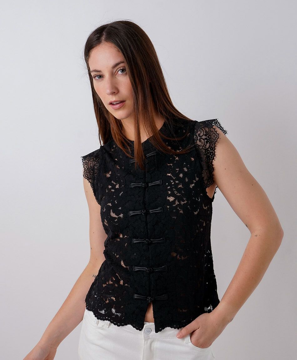 Blusa mujer encajes mao