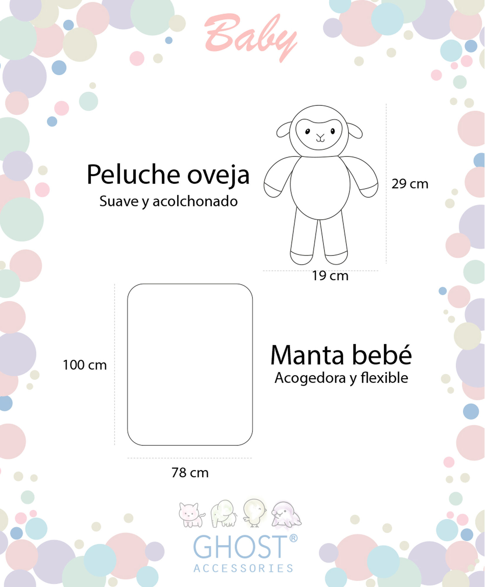 Set mantita + peluche bebé oveja Set mantita + peluche bebé oveja