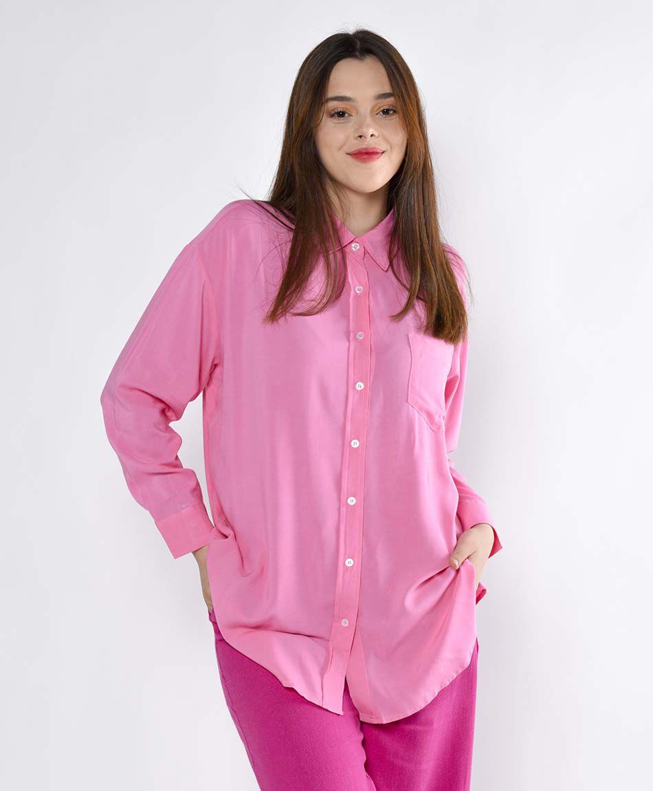 Blusa camisero oversize manga larga