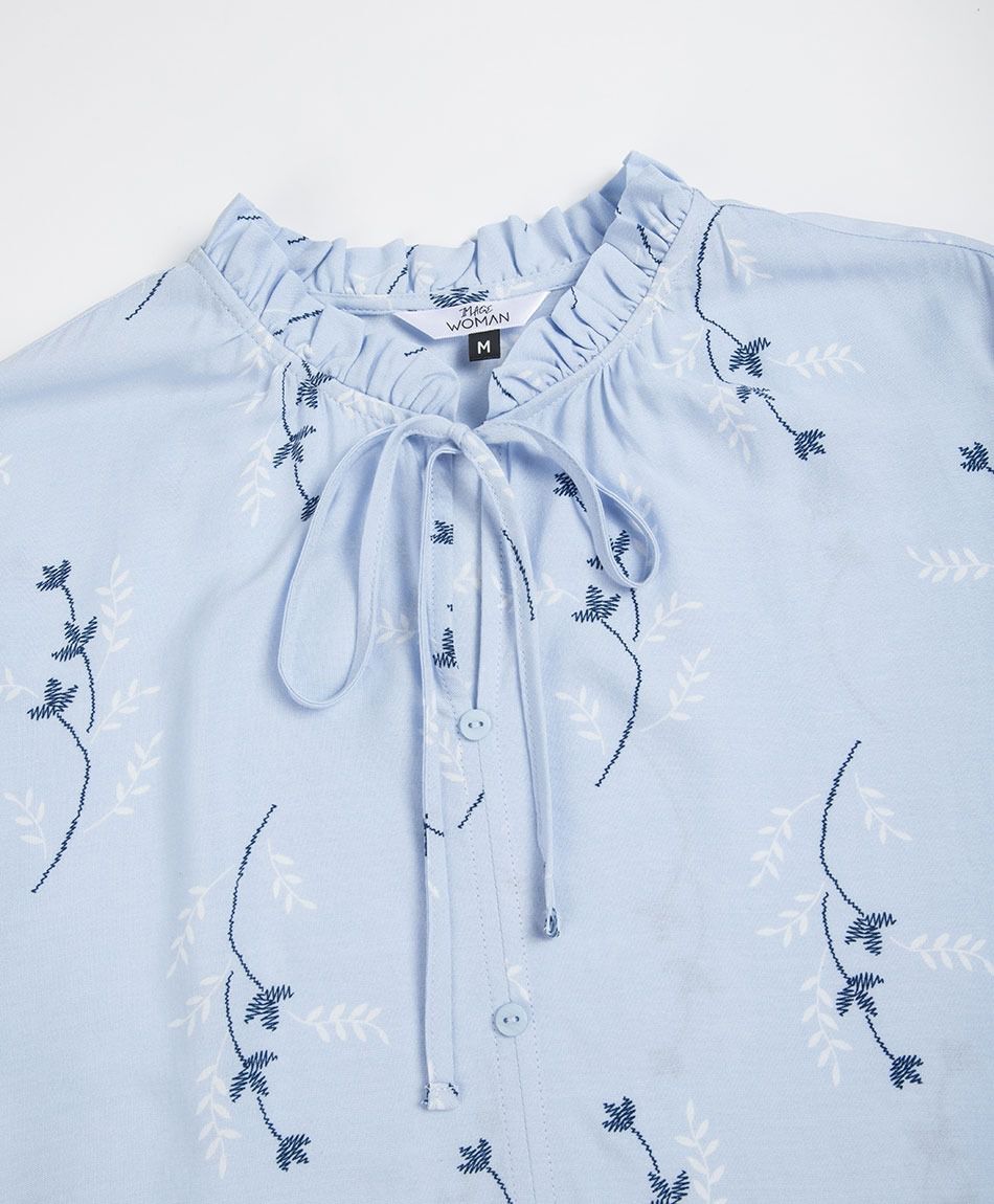 Blusa mujer florcitas lazo
