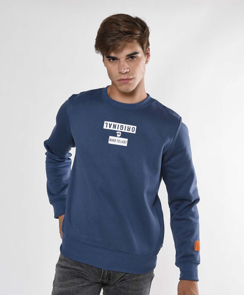 Poler&oacute;n hombre doble estampado