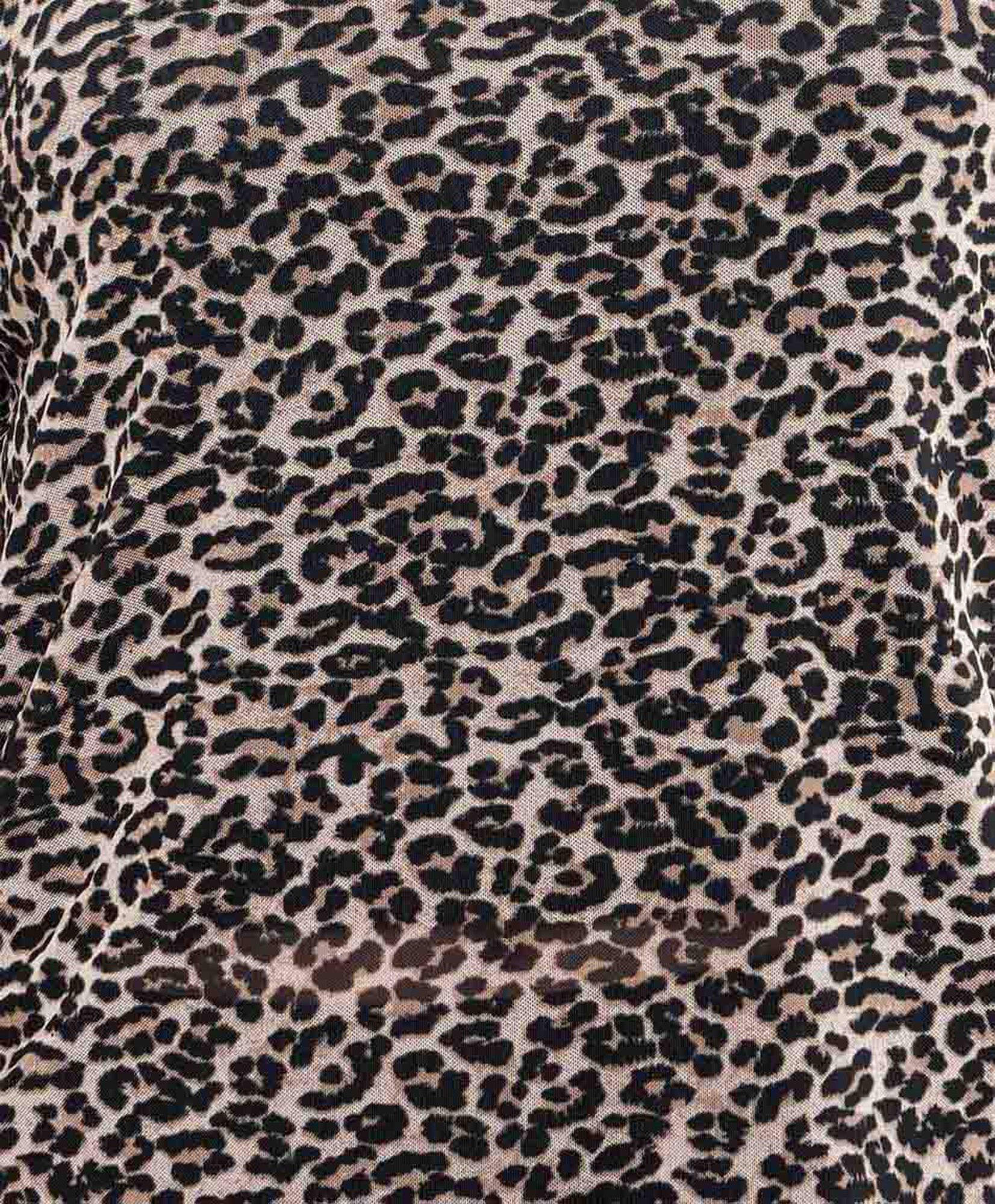 Polera mujer print mesh café Polera mujer print mesh café
