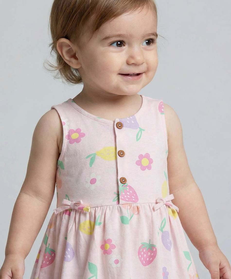 Vestido beb&eacute; botones