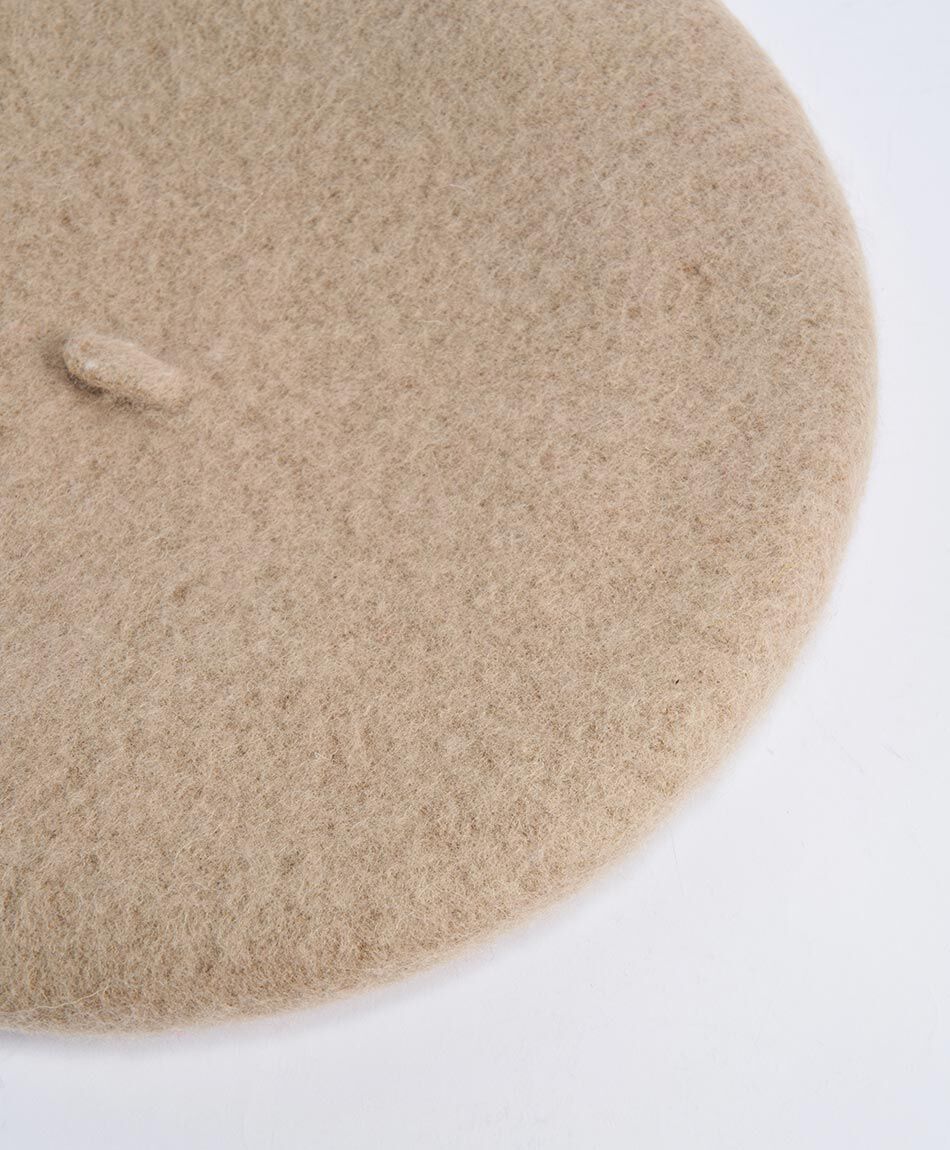 Boina mujer lana beige