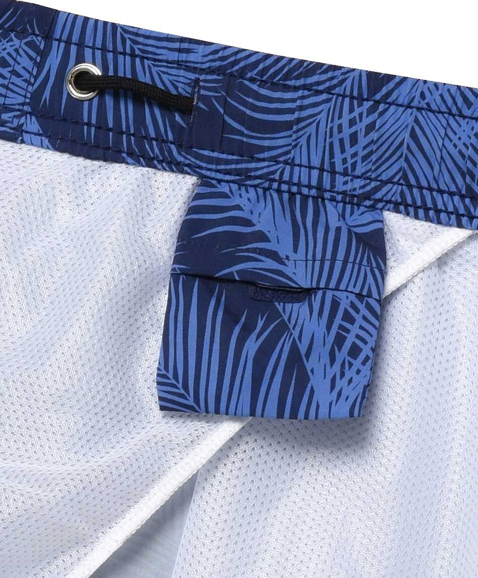 Traje de ba&ntilde;o hombre hojas azul