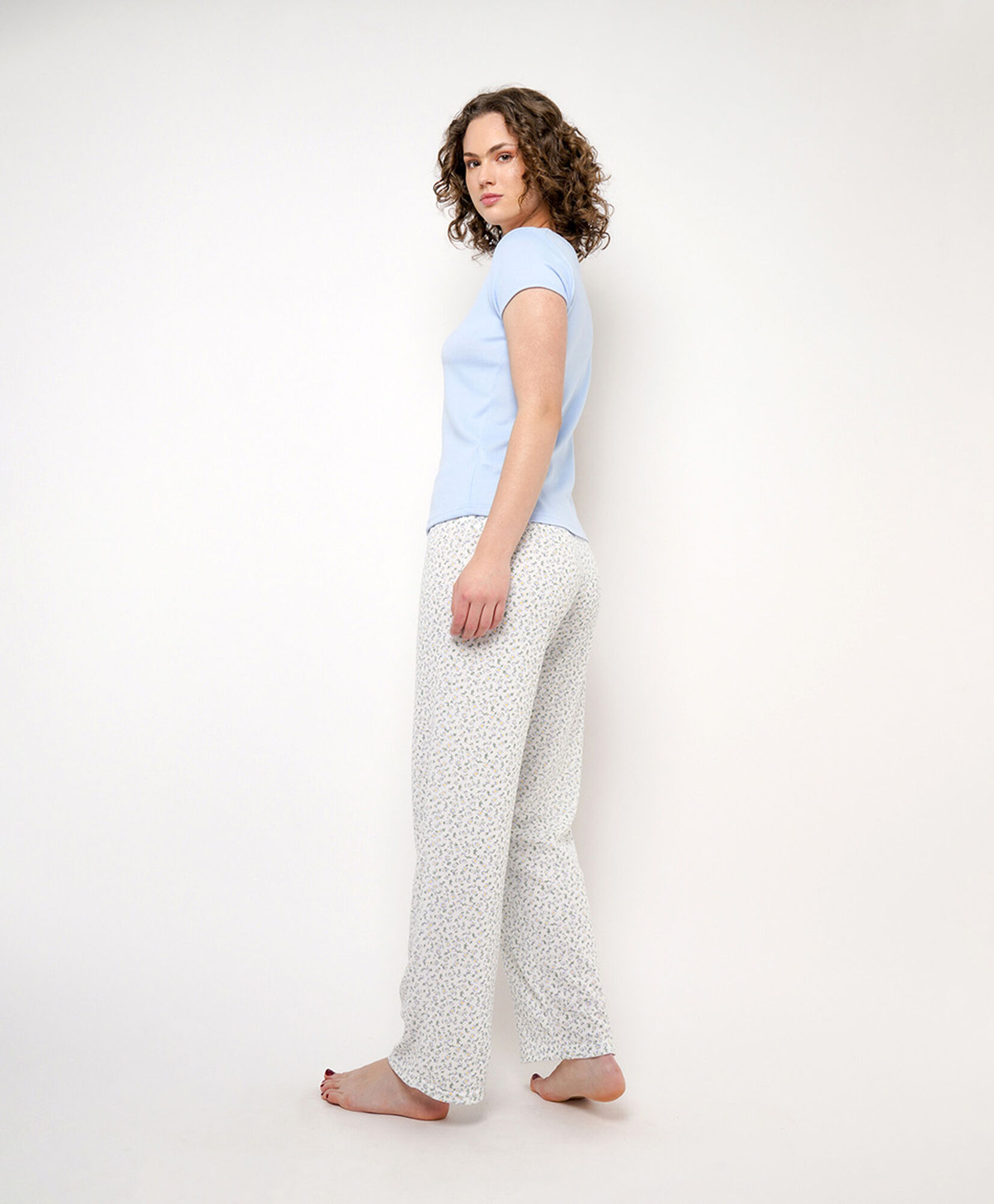 Pijama mujer jacquard azul Pijama mujer jacquard azul