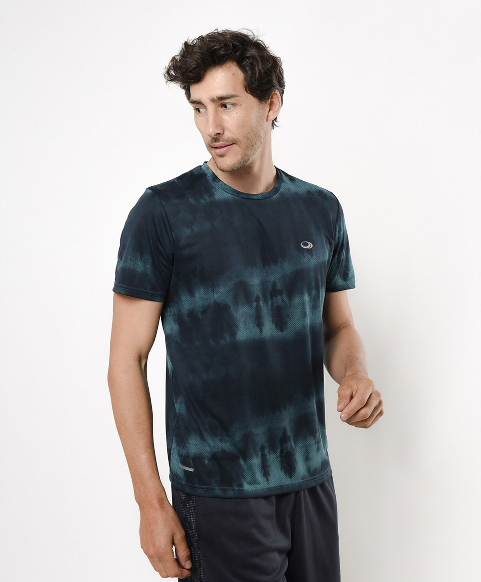 Polera deportiva hombre tie dye verde Polera deportiva hombre tie dye verde