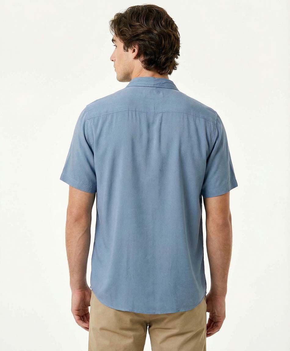 Camisa hombre lisa manga corta