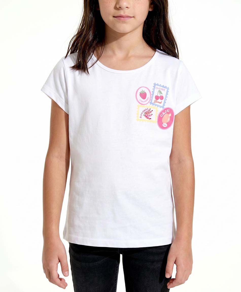 Polera ni&ntilde;a estampillas